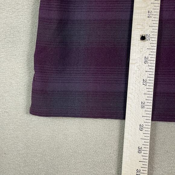 Lululemon Shirt Mens M Burgundy Plaid Flannel Long Sleeve Chest Pocket Button Up - Picture 4 of 10